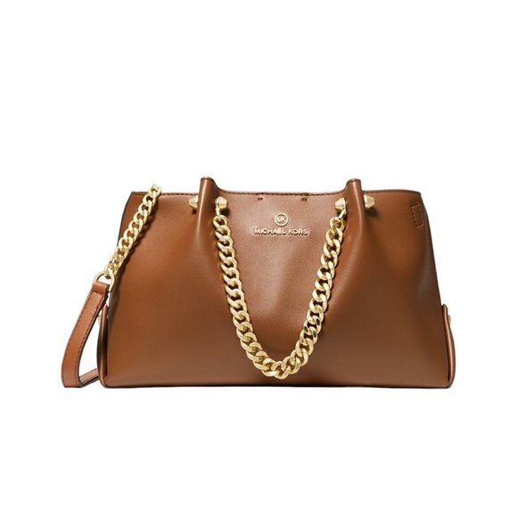 MICHAEL Michael Kors Handbags - Michael Michael Kors Zena Small Convertible Chain Messenger - Luggage NEW
